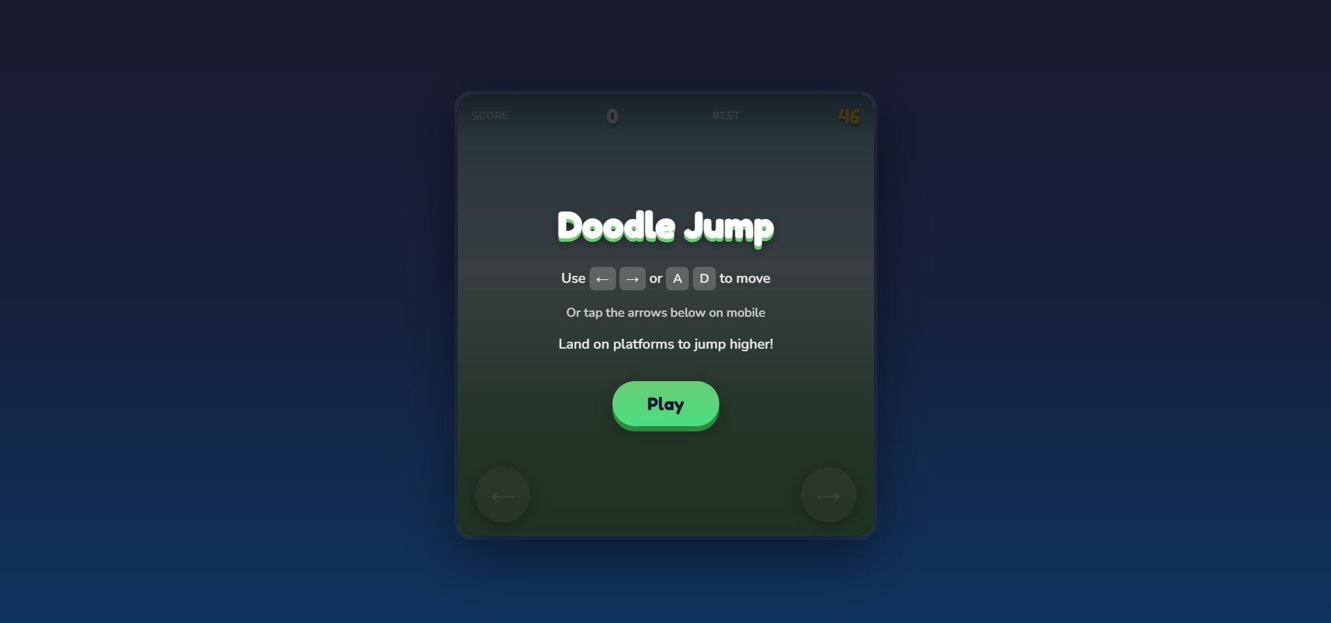 Double Jump platforms
